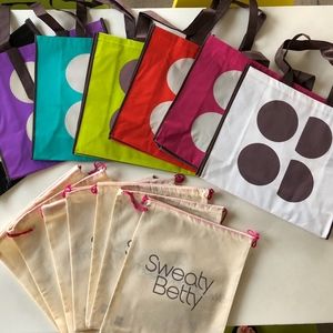 Sweaty Betty Shopper Totes (7x) + Dust Bags (7x)